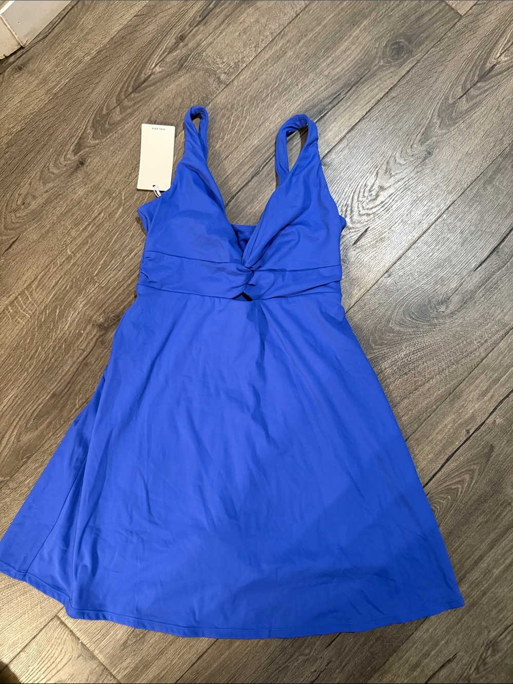 Halara Royal Blue Twist Front Active Dress Size Small NWT